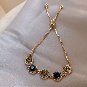 Gold and Blue Bracelet